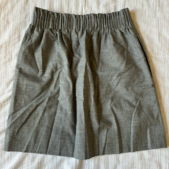 J. Crew Wool sidewalk skirt gray‎ womens 0 - Picture 5 of 7